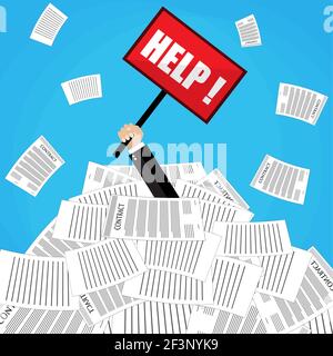 Gestresste Cartoon Geschäftsmann Stock Vektor