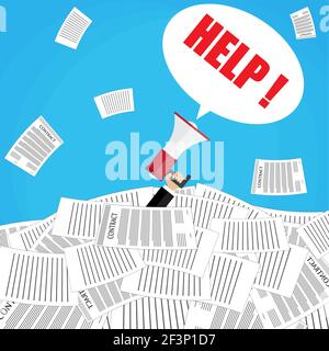 Gestresste Cartoon Geschäftsmann Stock Vektor