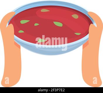 Suppenschüssel-Symbol. Cartoon von Suppe Schüssel Vektor-Symbol für Web-Design isoliert auf weißem Hintergrund Stock Vektor