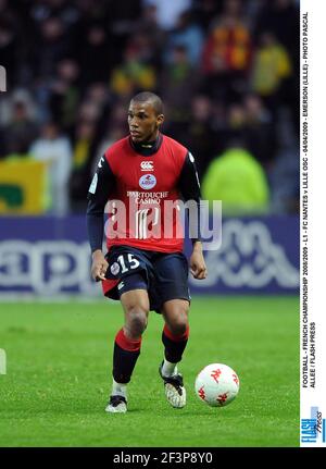 FUSSBALL - FRANZÖSISCHE MEISTERSCHAFT 2008/2009 - L1 - FC NANTES V LILLE OSC - 04/04/2009 - EMERSON (LILLE) - BILDER PASCAL ALLEE / FLASH DRÜCKEN Stockfoto