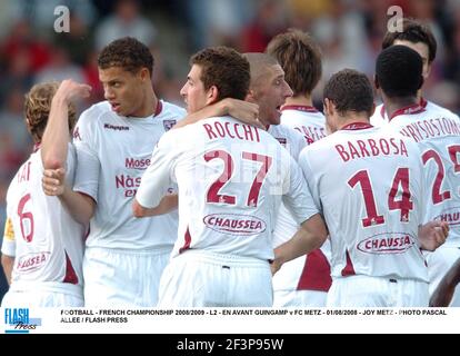 FUSSBALL - FRANZÖSISCHE MEISTERSCHAFT 2008/2009 - L2 - DE AVANT GUINGAMP / FC METZ - 01/08/2008 - JOY METZ - FOTO PASCAL ALLEE / FLASH DRÜCKEN Stockfoto