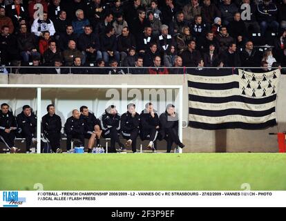 FUSSBALL - FRANZÖSISCHE MEISTERSCHAFT 2008/2009 - L2 - VANNES OC V RC STRASSBURG - 27/02/2009 - VANNES BANK - FOTO PASCAL ALLEE / FLASH DRÜCKEN Stockfoto