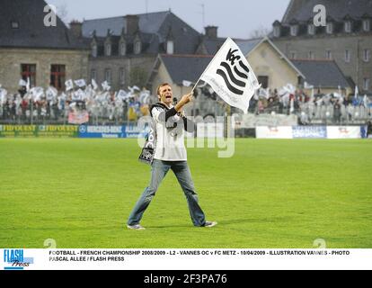 FUSSBALL - FRANZÖSISCHE MEISTERSCHAFT 2008/2009 - L2 - VANNES OC V FC METZ - 10/04/2009 - ABBILDUNG VANNES - FOTO PASCAL ALLEE / FLASH DRÜCKEN Stockfoto