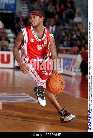 BASKETBALL - FRANZÖSISCHE MEISTERSCHAFT PRO A - 2005/2006 - CHOLET (FRA) - 5/11/2005 - FOTO : PASCAL ALLEE / HOT SPORTS / DPPI CHOLET VS NANCY - MARQUES GREEN (USA/NANCY) Stockfoto