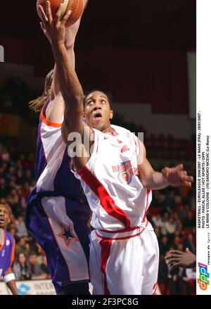 BASKETBALL - EUROLEAGUE 2006/2007 - LE MANS (FRA) - 25/01/2007 - FOTO : PASCAL ALLEE / HOT SPORTS / DPPI LE MANS V KÖLN - (10) SANDRO NICEVIC (LE MANS) Stockfoto