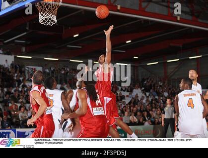 BASKETBALL - FRANZÖSISCHE MEISTERSCHAFT PRO A 2008/2009 - CHOLET (FRA) - 11/10/2008 - FOTO : PASCAL ALLEE / HOT SPORTS / DPPI CHOLET V GRAVELINES Stockfoto