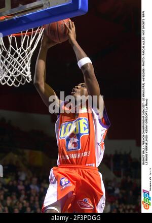 BASKETBALL - FRANZÖSISCHE MEISTERSCHAFT 2006/2007 - LE MANS (FRA) - 03/12/2006 - FOTO : PASCAL ALLEE / HOT SPORTS / DPPI LE MANS V GRAVELINES - KENNY GREGORY (LE MANS) Stockfoto