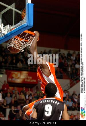 BASKETBALL - FRANZÖSISCHE MEISTERSCHAFT PRO A 2007/2008 - LE MANS (FRA) - 23/02/2008 - FOTO : PASCAL ALLEE / HOT SPORTS / DPPI ALAIN KOFFI (LE MANS) Stockfoto