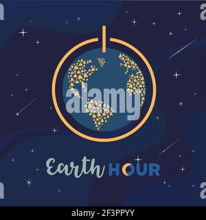 Die Earth Hour, Tag Stock Vektor