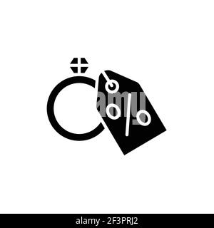 Symbol für Ring-Rabattzeile. Isoliertes Vektorelement. Stock Vektor