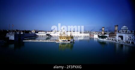 Goldener Tempel Hari Mandir in Amritsar, Indien,Ansicht/Gesamtkomplex,16th Jahrhundert Stockfoto