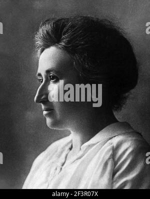 Rosa Luxemburg. Porträt der polnischen marxistischen Philosophin Rosa Luxemburg ( Róża Luksemburg, Rozalia Luksenburg, 1871-1919), c. 1890 Stockfoto