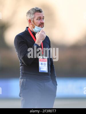 Liverpool, Großbritannien. März 2021, 17th. Willie Kirk (Everton) vor dem Barclays FA Womens Super League Spiel zwischen Everton und Chelsea im Walton Hall Park in Liverpool, England. Kredit: SPP Sport Presse Foto. /Alamy Live Nachrichten Stockfoto