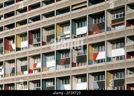 Das Corbusier-Gebäude, im Berliner Bezirk Charlottenburg-Wilmersdorf, Deutschland. Stockfoto