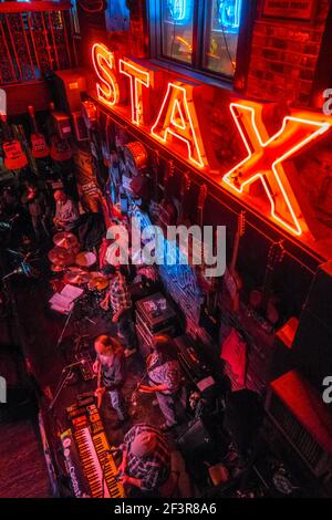 Blues Bar in der Beale Street Memphis Tennessee Stockfoto