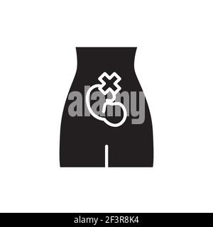 Symbol für die Linie der Unfruchtbarkeit. Skizzieren Sie das Piktogramm für die Webseite. Stock Vektor