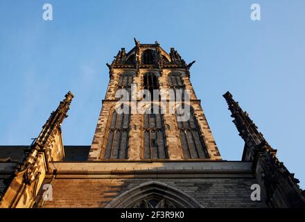 Turm von Norden, Duisburg, Salvatorkirche Stockfoto