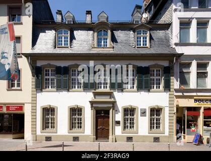 1727 in der Br¸ckergasse 664 (heute Br¸ckenstra?e 10) erbaut. Karl Marx wurde hier am 5. Mai 1818 als drittes Kind des j¸disischen Advokaten Heinrich Ma Stockfoto