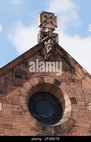 Detail Querhaus, Aachen, St. Adalbert (Kirchen der Pfarrei Franziska von Aachen) Stockfoto