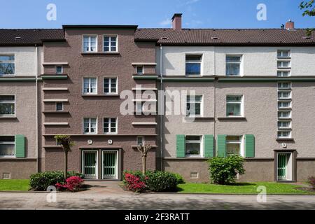 Wohnsiedlung ser 1920er Jahre an der Hirtsiefer Straße, Essen-Altendorf, Hirtsiefer-Wohnsiedlung Stockfoto