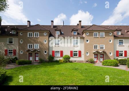 Wohnsiedlung ser 1920er Jahre an der Hirtsiefer Straße, Essen-Altendorf, Hirtsiefer-Wohnsiedlung Stockfoto