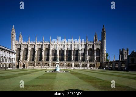 Nach Süden gerichtete gotische King's College Chapel, Cambridge, Großbritannien Stockfoto