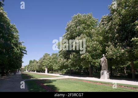 Paseo de la Argentina, Buen Retiro Park, Madrid, Spanien. Stockfoto