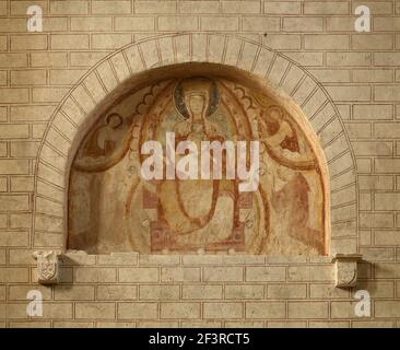 11. Jahrhundert, Fresko, Saint-Savin-sur-Gartempe, Abbaye, Èglise Stockfoto