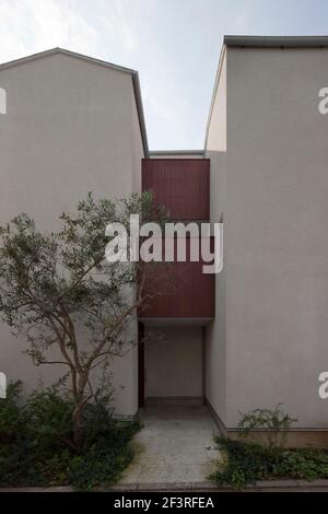 Haus in Musashiseki, Privathaus, Blick auf den Eingang Stockfoto