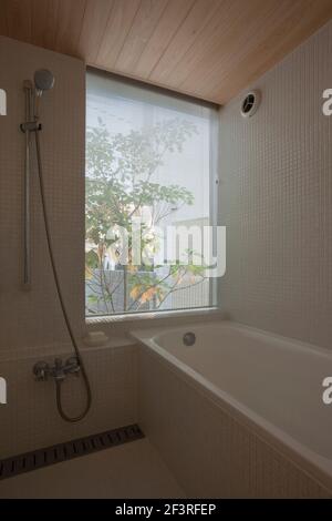 Haus in Musashiseki, Privathaus, Badezimmer. Stockfoto