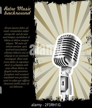 Retro-Hintergrundmusik Stock Vektor