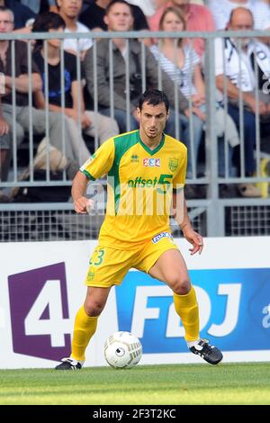 FUSSBALL - FRANZÖSISCHER LIGAPOKAL 2012/2013 - 1ST RUNDEN - SCO ANGERS / FC NANTES - 07/08/2012 - FOTO PASCAL ALLEE / DPPI - YOHAN EUDELINE (FCN) Stockfoto