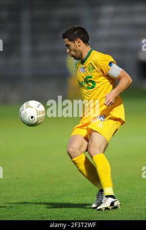 FUSSBALL - FRANZÖSISCHER LIGAPOKAL 2012/2013 - 1ST RUNDEN - SCO ANGERS / FC NANTES - 07/08/2012 - FOTO PASCAL ALLEE / DPPI - OLIVIER VEIGNEAU (FCN) Stockfoto