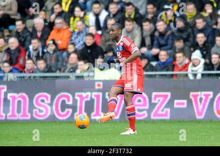 Gueida FOFANA von Lyon während der französischen Meisterschaft L1 2013/2014 Fußballspiel zwischen FC Nantes und Olympique Lyonnais am 9. Februar 2014 im La Beaujoire Stadion in Nantes, Frankreich. Foto Pascal Allee / DPPI Stockfoto