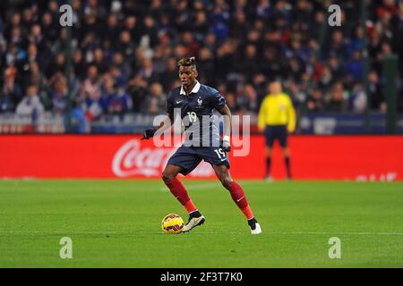 Paul Pogba von Frankreich während des Internationalen Freundschaftsspiels 2014 Fußballspiel zwischen Frankreich und Albanien am 14. November 2014 auf der Route de Lorient in Rennes, Frankreich. Foto Pascal Allée / DPPI Stockfoto