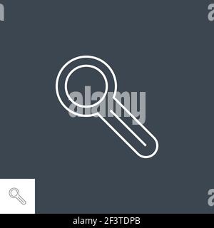 Symbol „Linie Der Lupe“ Stock Vektor