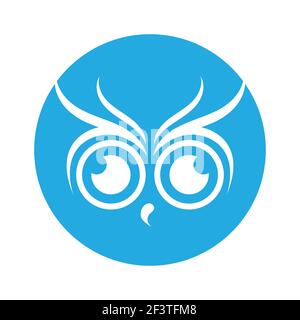 Eule einfache Logo Vektor Illustration Vorlage Design. Stock Vektor