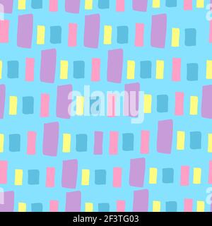 Helle Streifen in Pastellfarben. Nahtloses Muster. Für Stoffe, Papier, Babykleidung, Textilien, Verpackungen, Tapeten, Hintergründe und Postkarten. Stockfoto