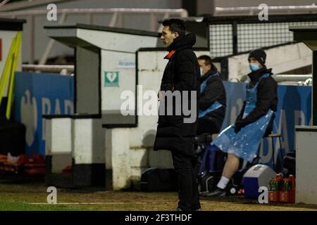 Bath, Großbritannien. März 2021, 17th. Man City Cheftrainer Gareth Taylor auf der Touchline Barclays Frauen Super League Spiel, Bristol City Frauen gegen Manchester City Frauen im Twerton Park in Bath, Avon am Mittwoch, 17th. März 2021. Dieses Bild darf nur für redaktionelle Zwecke verwendet werden. Nur redaktionelle Verwendung, Lizenz für kommerzielle Nutzung erforderlich. Keine Verwendung in Wetten, Spiele oder ein einzelner Club / Liga / Spieler Publikationen. PIC von Lewis Mitchell / Andrew Orchard Sport Fotografie / Alamy Live News Kredit: Andrew Orchard Sport Fotografie / Alamy Live News Stockfoto