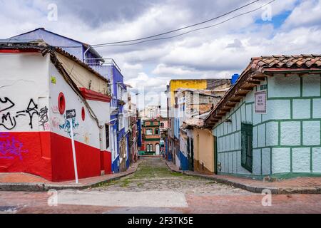 Veilets Street, Candelaria, Bogota, Kolumbien Stockfoto