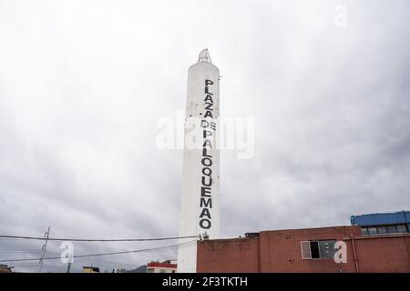 Der Paloquemao (verbrannter Stock) in Paloquemao Marktplatz, Bogota, Kolumbien Stockfoto