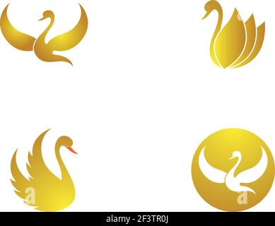 Swan Logo Vorlage Vektor Symbol Illustration Design Stock Vektor