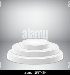 Runder Standfuß für Display. Stock Vektor