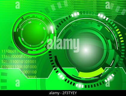 Kreis grün abstrakt Techno Hintergrund Stock Vektor