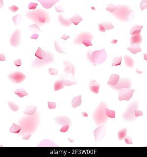 Frühling abstrakten Vektor Hintergrund mit Sakura Kirschblüten. Blumenblüte Blütenblatt blühende Illustration Stock Vektor