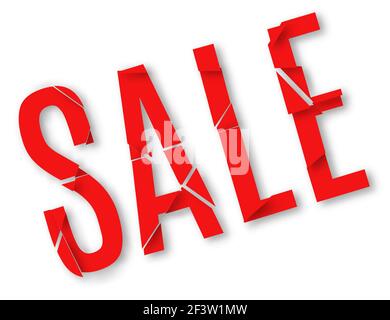 Explodierende Inschrift Verkauf. Stock Vektor