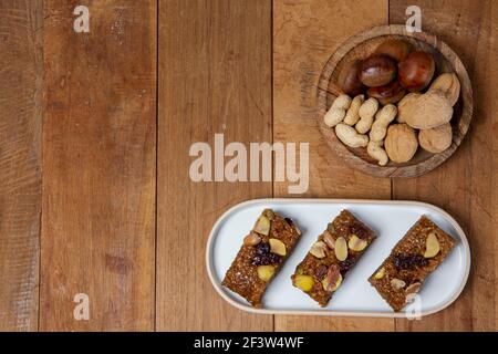 Yakbap, koreanische Dessert gewürzt klejewoj Reis mit Honig, Datteln, Kastanien gemischt Stockfoto