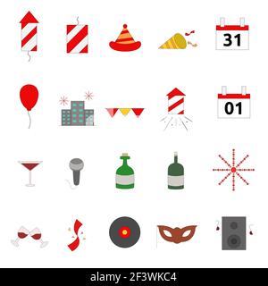 Illustration Vektor Design der Icon Set Vorlage Stock Vektor