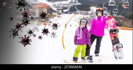 Starke Immunität - gesunde Familie. Glückliche Eltern mit Kindern vor Viren und Bakterien geschützt, Illustration Stockfoto