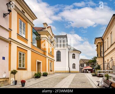 Wadowice, Polen - 27. August 2020: Familienhaus von Karol Wojtyla, später Papst Johannes Paul II., heute Heiliges Vater Familienheim Museum in Kosielna St. Stockfoto